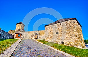 The way to the main Gate to Kamianets-Podilskyi Castle, Ukraine