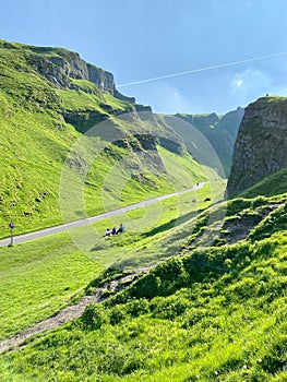 On the way to Mom Tor hill in England.