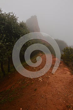 Way To The Mountains Of The Medulas Ancient Roman Gold Mine In A Day With A Lot Of Fog In The Medulas. Nature, Travel, Landscapes,