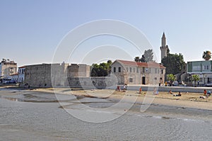 Way to the sea, streets in Cyprys, Larnaca Castle