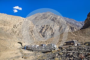 Way to Shimshal village. Rocky Karakoram mountains