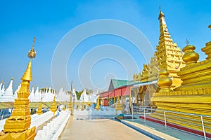 The way to the shrine of Kuthodaw Pagoda, Mandalay, Myanmar