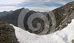 Way to the Sulzfluh in the Raetikon mountains