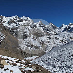 On the way to Thorung La Pass, Nepal photo