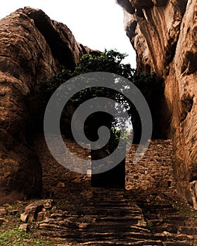 The way to Upper Shivalaya in Badami,Karnataka,ndia.