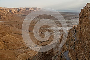 On the way up to israeli ancient fortress Masada