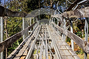 Way wood roller coaster