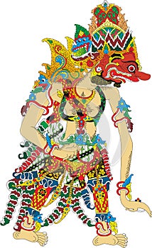 Wayang Puppet Shadow - Rahwana