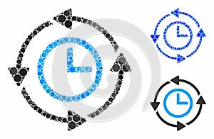 Wayback clock Composition Icon of Circle Dots