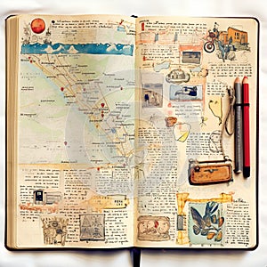 Wayfarer's Diary: Documenting Travels Through Maps