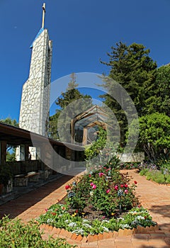 Wayfarers Chapel, Historic Landmark on the Palos Verdes Peninsula, Los Angeles County, California