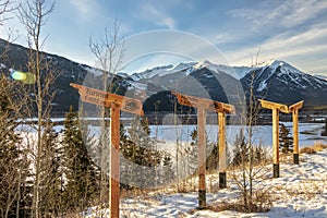 Wayfinding Signs in Banff National Park Canada