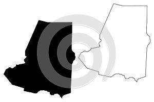 Wayne County, North Carolina State U.S. county, United States of America, USA, U.S., US map vector illustration, scribble sketch photo