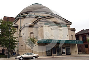 The Wayne State Univerity`s theater  building
