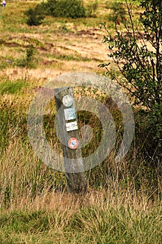 Waypost on the moors. photo