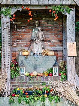 Wayside chapel, maria chapel, on Schoolweg near town of Beuningen, Overijssel, Netherlands