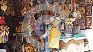 Wayside shop selling souvenirs to tourists