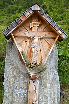 Wayside shrine in South Tyrol, Italy photo