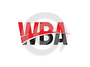 WBA Letter Initial Logo Design Vector Illustration