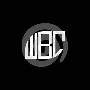 WBC letter logo design on black background. WBC creative initials letter logo concept. WBC letter design