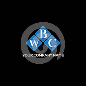 WBC letter logo design on BLACK background. WBC creative initials letter logo concept. WBC letter design