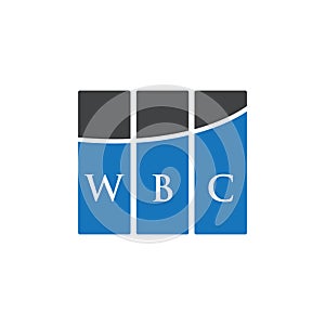 WBC letter logo design on WHITE background. WBC creative initials letter logo concept. WBC letter design