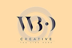 WBO abstract letter logo design