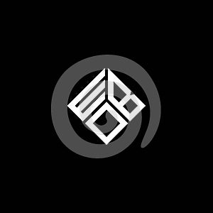 WBO letter logo design on WHITE background. WBO creative initials letter logo concept.