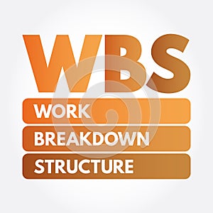 WBS - Work Breakdown Structure acronym