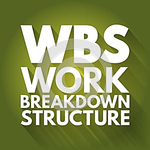 WBS - Work Breakdown Structure acronym, business concept background