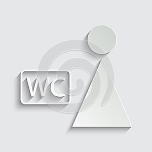 Wc icon. female toilet icon. Simple Man symbol. Vector