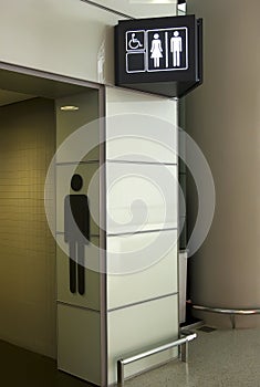 WC markers in airport