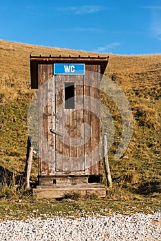 WC Public Toilet in Mountain - Italy