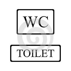 WC sign icon. Toilet symbol. Washroom vector