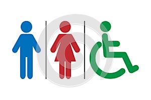 WC sign icon. Toilet symbol. Washroom vector