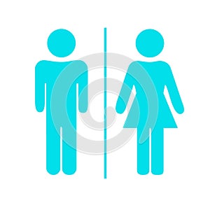 WC sign icon. Toilets Icon Unisex.Toilet symbol. Vector man and woman icons.