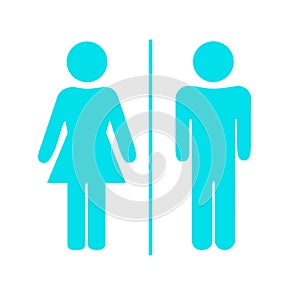 WC sign icon. Toilets Icon Unisex.Toilet symbol. Vector man and woman icons.