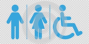 WC sign. Toilet symbol. Washroom vector illustration