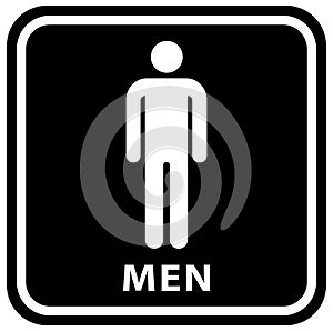 Wc toilet door plate icons. men and women sign for restroom. flat vector illustration symbols black white color