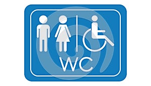 WC, toilet vector icon.