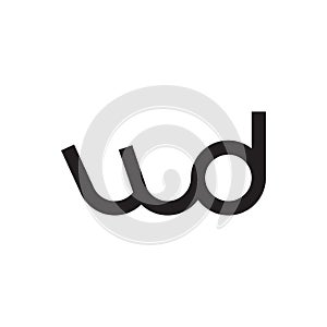 wd initial letter vector logo icon