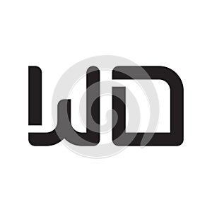 wd initial letter vector logo icon