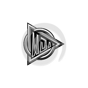 WD Logo Letter Triangle and Circle Rounded