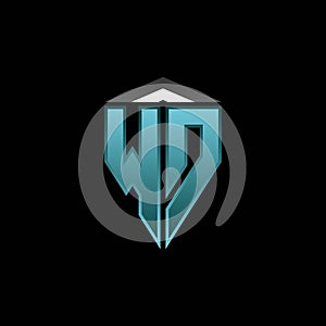 WD Logo Shield Blue Light Style Design