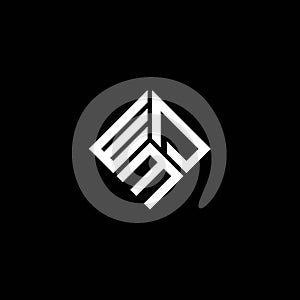 WDM letter logo design on black background. WDM creative initials letter logo concept. WDM letter design