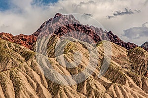 Weahered rock formation in the Karakoram range