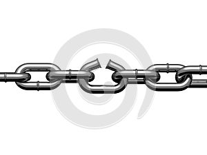 Weak link in stretched chain
