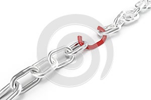 Weak red chain link