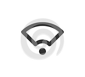 Weak Wi Fi icon. Bad Wifi signal icon. No wireless internet connection signal. Vector illustration isolated on white