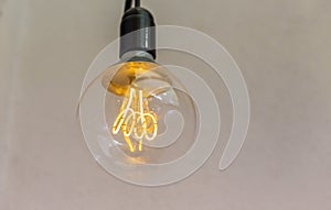 Weakly heated spiral in a light bulb